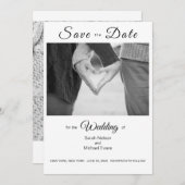 Elegante Traditionele Foto Huwelijk Save the Date Kaart (Voorkant / Achterkant)