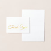 Elegante traditionele gouden script bedankt folie kaarten (Display)