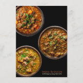 Elegante traditionele Indiase restaurant plat menu (Achterkant)