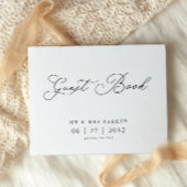 Elegante traditionele kalligrafie script bruiloft gastenboek