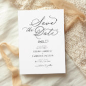 Elegante traditionele kalligrafie script bruiloft save the date