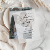 Elegante traditionele kalligrafie script bruiloft vellum uitnodigingen