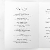 Elegante traditionele katholieke bruiloft drieluik uitnodiging (Binnenzijde eerst)