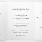 Elegante traditionele katholieke bruiloft drieluik uitnodiging (Binnenkant midden)