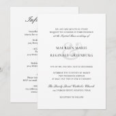 Elegante traditionele katholieke bruiloft kaart (Voorkant / Achterkant)