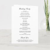 Elegante Traditionele Katholieke Bruiloft Programma (Achterkant)