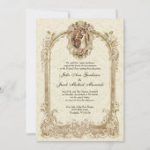 Elegante traditionele katholieke bruiloft & recept kaart (Voorkant)