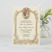 Elegante traditionele katholieke bruiloft & recept kaart (Staand voorkant)