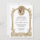 Elegante traditionele katholieke bruiloft & recept kaart (Voorkant)