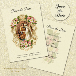 Elegante Traditionele Katholieke Trouwdag Save The Date