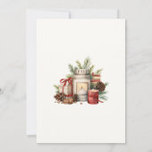 Elegante traditionele kerstfeestuitnodiging kaart (Achterkant)