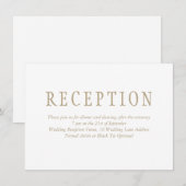 Elegante traditionele minimalistische huwelijksrec informatiekaartje (Voorkant / Achterkant)