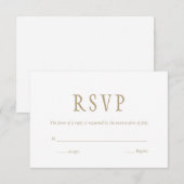 Elegante traditionele RSVP Kaartje (Voorkant / Achterkant)