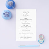 Elegante Traditionele Trouwmenu Flyer (Enkel)