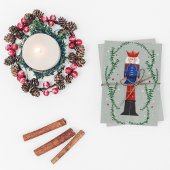 Elegante traditionele vrolijke kerst notenkraker feestdagenkaart