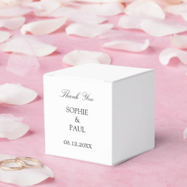 Elegante traditionele witte bruiloft gunst doos bedankdoosjes