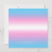 Elegante Trans Pride Bruiloft Save The Date (Achterkant)