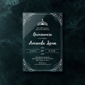 Elegante transparante acryl Quinceañera Uitnodigingen