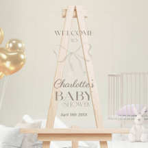 Elegante Transparante Boog Baby Shower Welkom