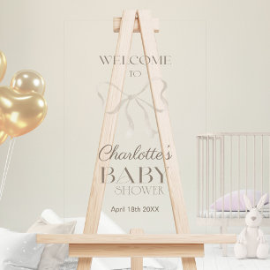 Elegante Transparante Boog Baby Shower Welkom Acryl Bord