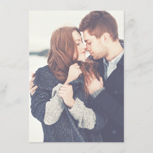 Elegante transparante foto bruiloft en typografie menu (Achterkant)