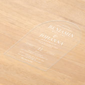 Elegante Transparante Trouwboog van Helder Kunstst Acryl Uitnodigingen (Laagn)