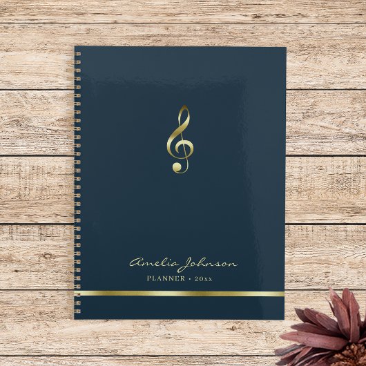 Elegante Treble Clef Music 2026 Jaarlijkse Planner