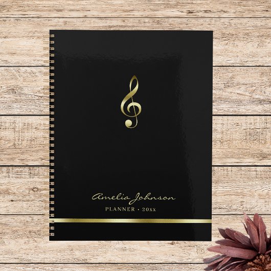 Elegante Treble Clef Music 2026 Jaarlijkse Planner