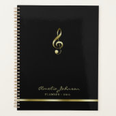 Elegante Treble Clef Music 2026 Jaarlijkse Planner (Voorkant)