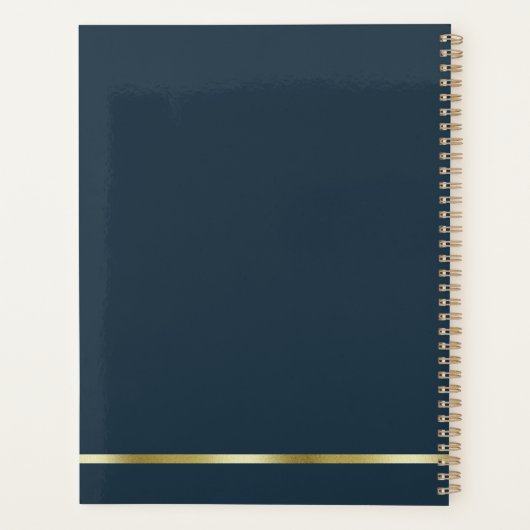 Elegante Treble Clef Music 2026 Jaarlijkse Planner (Achterkant)