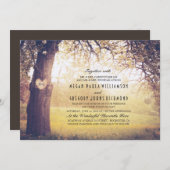 Elegante  Tree bruiloft uitnodiging (Voorkant / Achterkant)