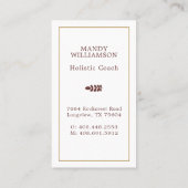 Elegante Tree of Life Crystal Holistic Coach Desig Visitekaartje (Achterkant)