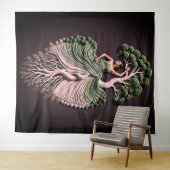 Elegante Tree Woman Wall Art - 3D Natuur-geïnspire Wandkleed (In Situ (horizontaal))