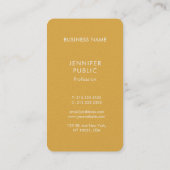 Elegante trendkleuren Premium parel afwerking afge Visitekaartje (Achterkant)