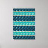 Elegante Trendy Blauwgroen Stretched Canvas Print (Voorkant)