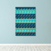 Elegante Trendy Blauwgroen Stretched Canvas Print (Insitu (Houten vloer))