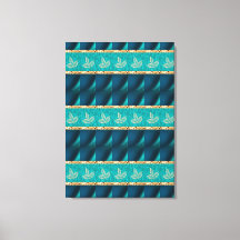 Elegante Trendy Blauwgroen Stretched Canvas Print