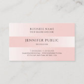 Elegante trendy Blush Pink Professional Modern Visitekaartje (Achterkant)