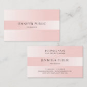 Elegante trendy Blush Pink Professional Modern Visitekaartje (Voorkant / Achterkant)