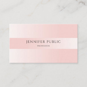 Elegante trendy Blush Pink Professional Modern Visitekaartje