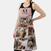 Elegante trendy blush roze familie fotocollage schort (Insitu)