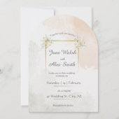 Elegante trendy bruiloft uitnodiging (Voorkant)