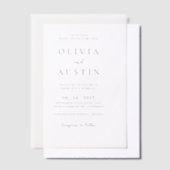 Elegante trendy bruiloft vellum uitnodigingen (Offset)