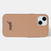 Elegante Trendy Bruine Aanpassen Case-Mate iPhone Case (Achterkant (horizontaal))