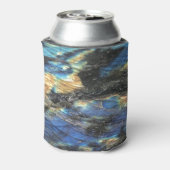 Elegante trendy chique labradorite kristallen stee blikjeskoeler (Blikje Achterkant)