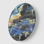 Elegante trendy chique labradorite kristallen stee grote klok (Hoek)