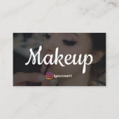 Elegante trendy design make-up artiest visitekaartje (Achterkant)