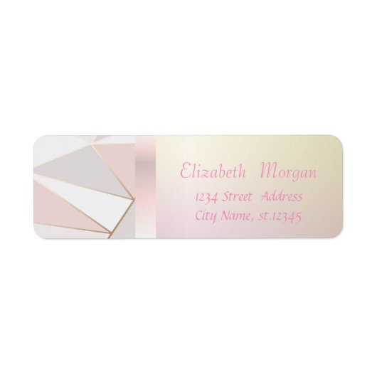 Elegante trendy geometrisch etiket (Voorkant)