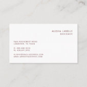 Elegante & Trendy Geometrische Blush Roze tinten Visitekaartje (Achterkant)