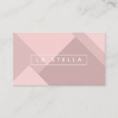 Elegante & Trendy Geometrische Blush Roze tinten Visitekaartje (Voorkant)